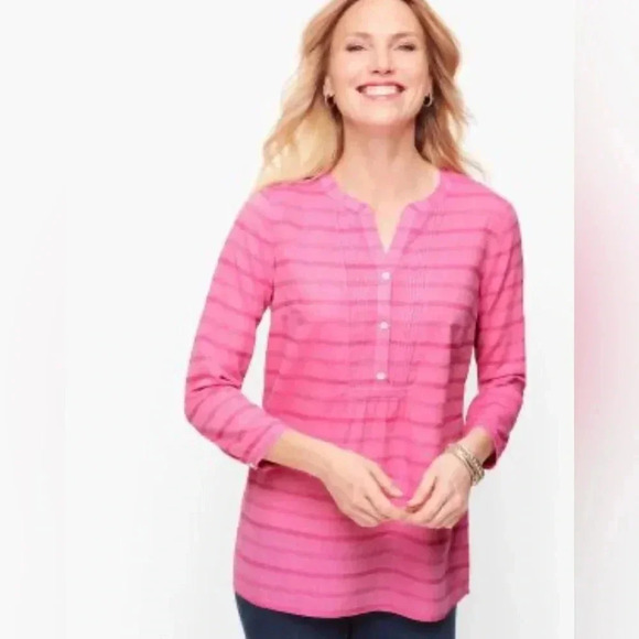 Talbots Tops - NWT Talbots pink stripped top